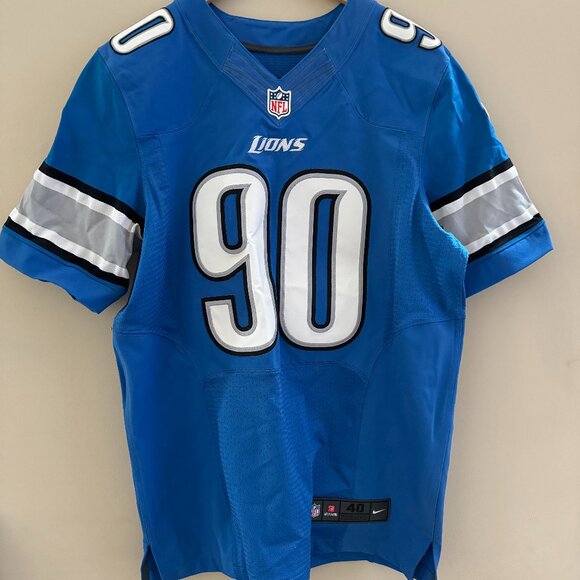 Nike NFL Detroit Lions Ndamukong Suh #90 Authentic Elite...
